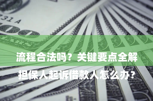 济南

担保人起诉借款人怎么办？流程合法吗？关键要点全解析